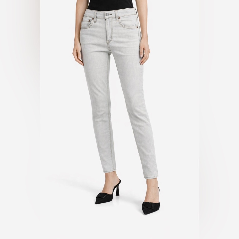 Rag & Bone Ditch Plains Denim Jeans Size‎ 24 Raw Hem Light Wash Skinny